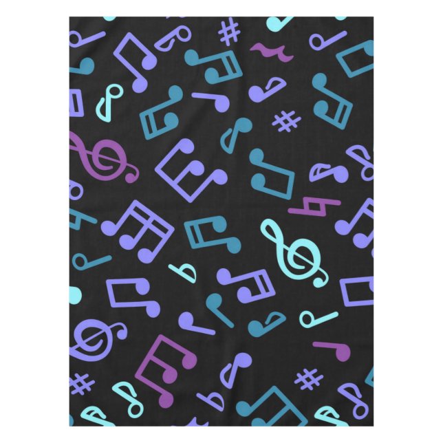 Music notes pattern tablecloth (Front)