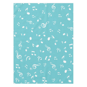 Music notes pattern tablecloth