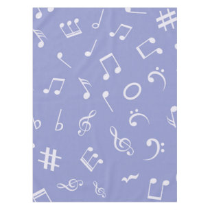 Music notes pattern tablecloth