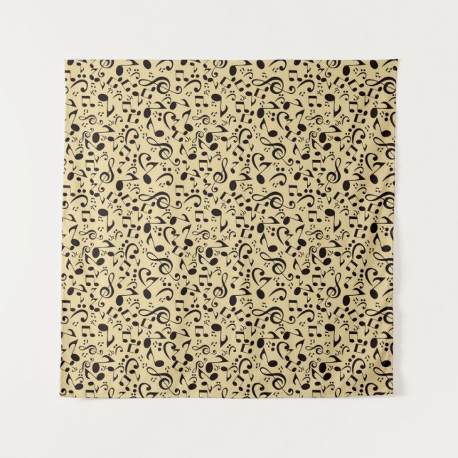 Music notes pattern tapestry (Front)