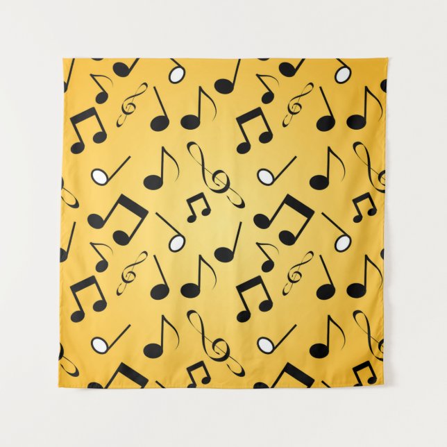 Music notes pattern tapestry (Front)