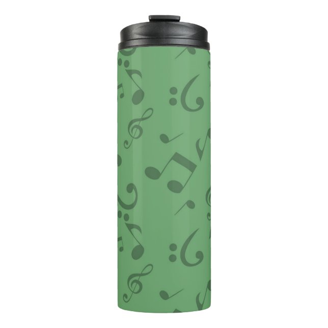Music notes pattern thermal tumbler (Front)