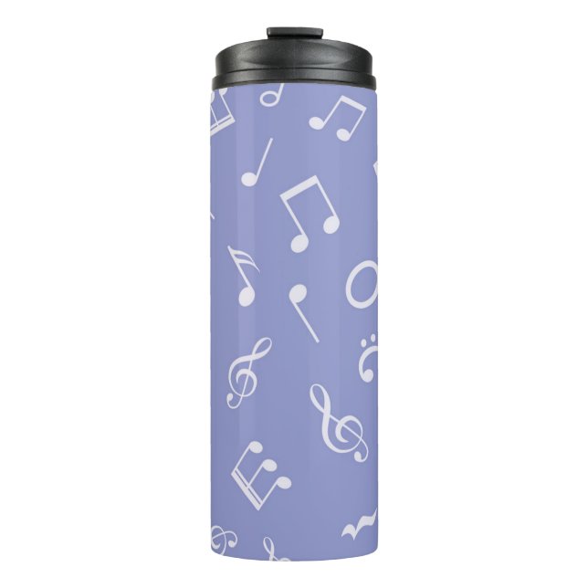 Music notes pattern thermal tumbler (Front)