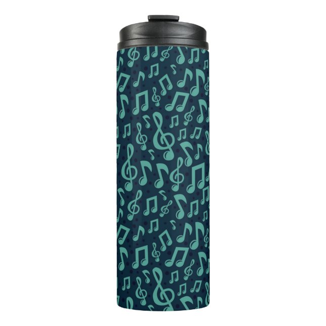 Music notes pattern thermal tumbler (Front)