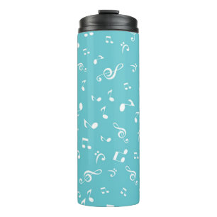 Music notes pattern thermal tumbler