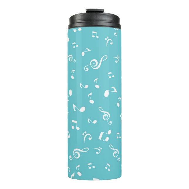 Music notes pattern thermal tumbler (Front)
