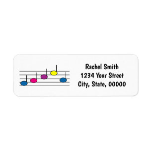 Music Notes Personalize Return Address Labels
