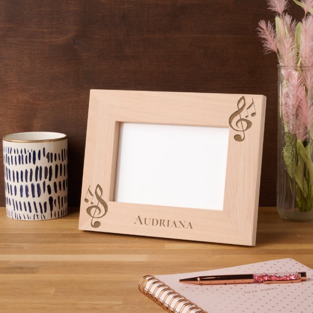 Music Notes Personalized Etched Frames (Left)