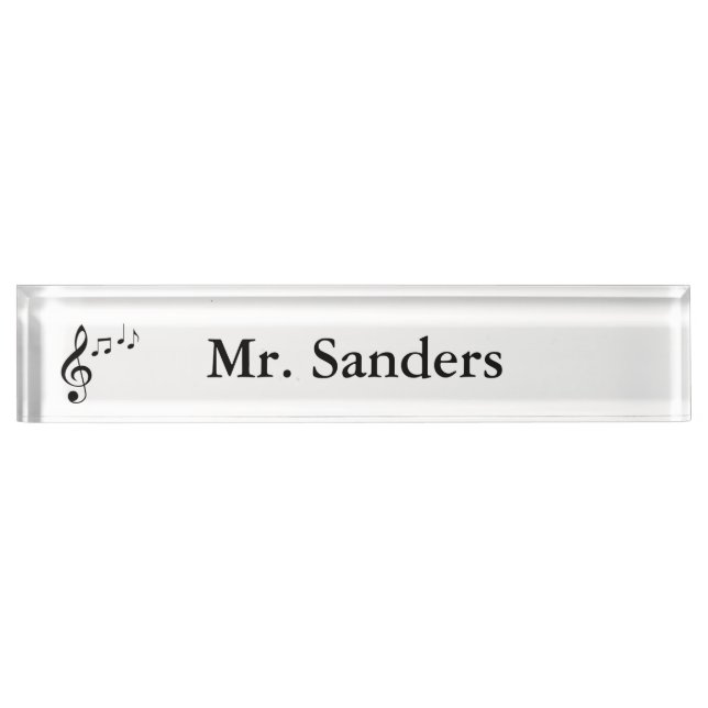 "Music Notes" Personalized Nameplate (Front)