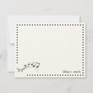 Music Notes Personalized Note Card