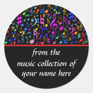 Music Notes Personalized Sticker