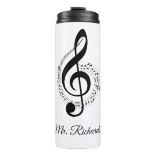 Music Notes Personalized Thermal Tumbler