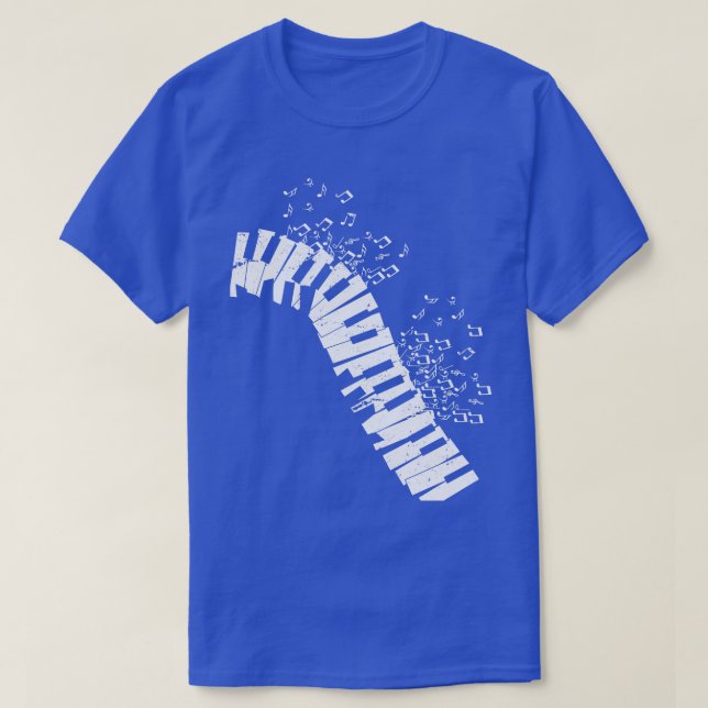 Music Notes Piano T-Shirt (Design Front)