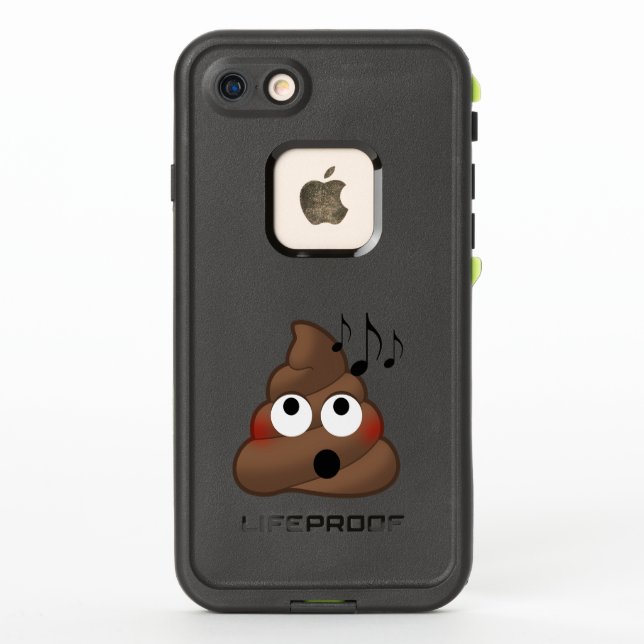 Music Notes Poop Emoji LifeProof iPhone Case (Back)