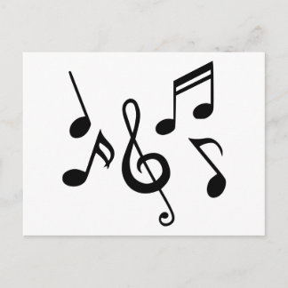 Music notes postcard