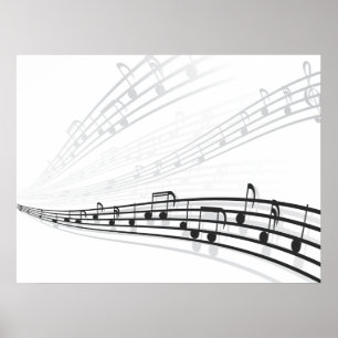 music notes poster