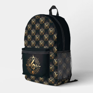 Music Notes Printed Backpack
