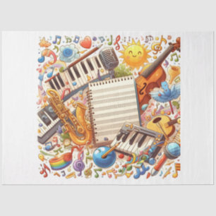 Music Notes Series Design 10 Tissue Paper