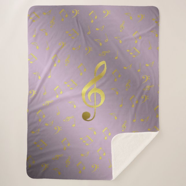 music notes Sherpa Blankets, craft, holiday, Blanket (Front)