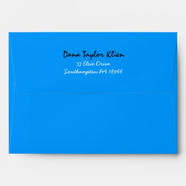 Music Notes Stars Bat mitzvah Invitation Enveloppe (Dos (Haut rabat))