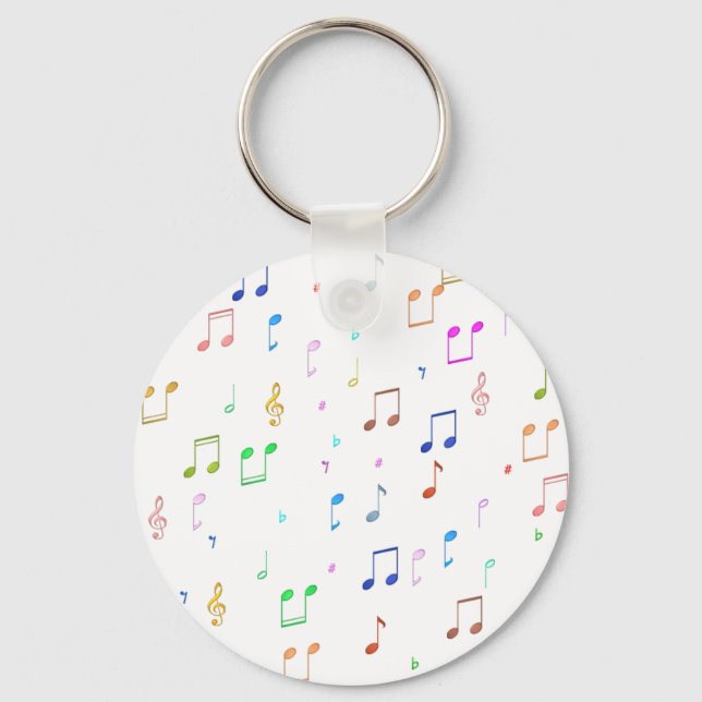 Music Notes & Symbols Keychain (Front)