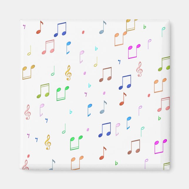 Music Notes & Symbols Magnet (Front)