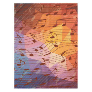Music notes tablecloth