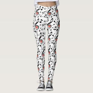 Music Notes themed Leggings