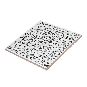 music notes tile
