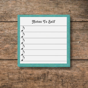 Music Notes To Self Lined Sticky