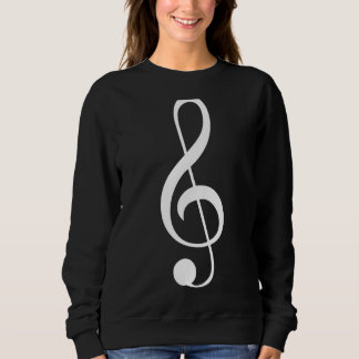 Music Notes Treble Clef Cool Design Musician Sweatshirt