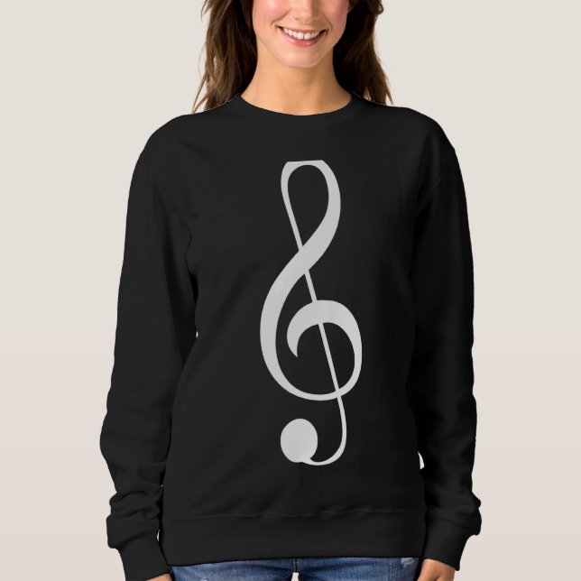 Music Notes Treble Clef Cool Design Musician Sweatshirt (Front)