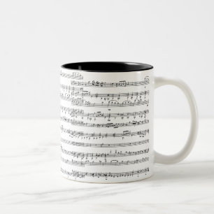 Music Notes Two-Tone Coffee Mug