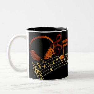 Music Notes  Two-Tone Coffee Mug