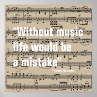 music notes with quote