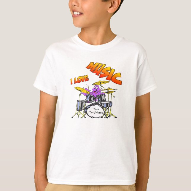 Music Octopus Customizable Kids T-shirt (Front)