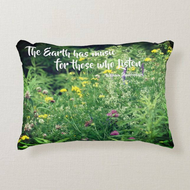 Music Of Nature Inspirational Quote  Accent Pillow (Front)