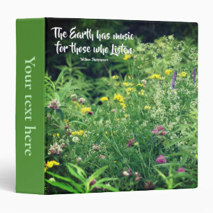 Music Of Nature Inspirational Quote Personalized Binder