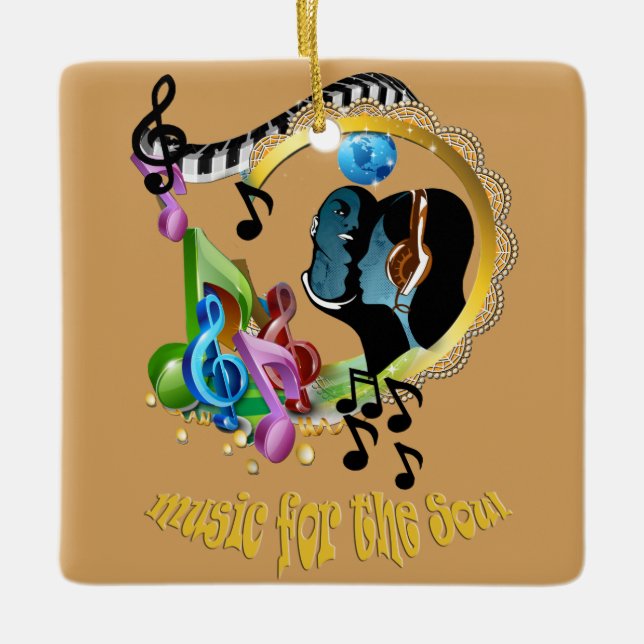 Music of the Soul Ceramic Ornament (Front)