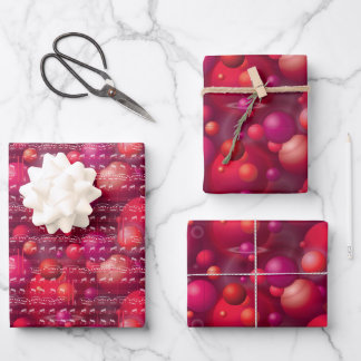 Music of the Spheres Gift Wrap, Red Wrapping Paper Sheet