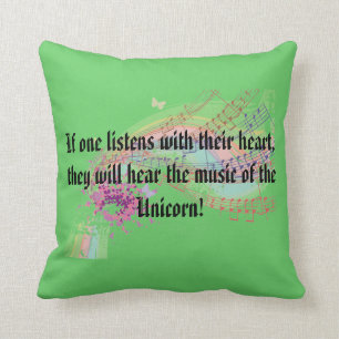 Music Of The Unicorn Throw Pillow
