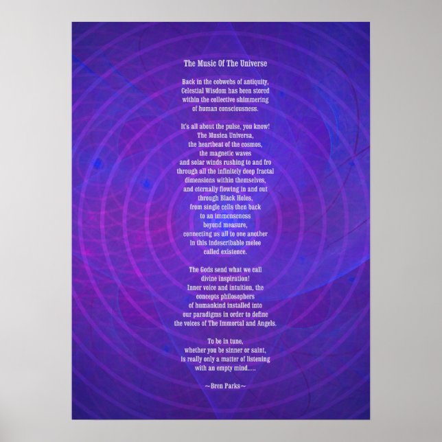 Music Of The Universe Poster (Front)