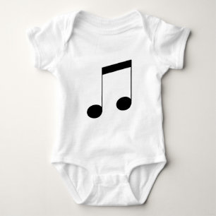 Music One Black Beam Note, Baby Bodysuit