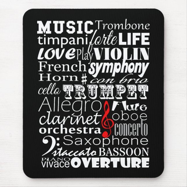 Music Orchestra Mouse Pad (Front)