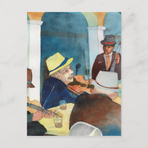 Music Painting "Vida de Musica" Postcard