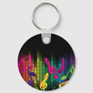 Music Party Background Keychain