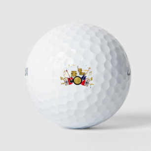 music party guitar drum set musical golf balls