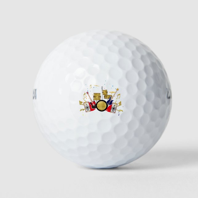 music party guitar drum set musical golf balls (Front)