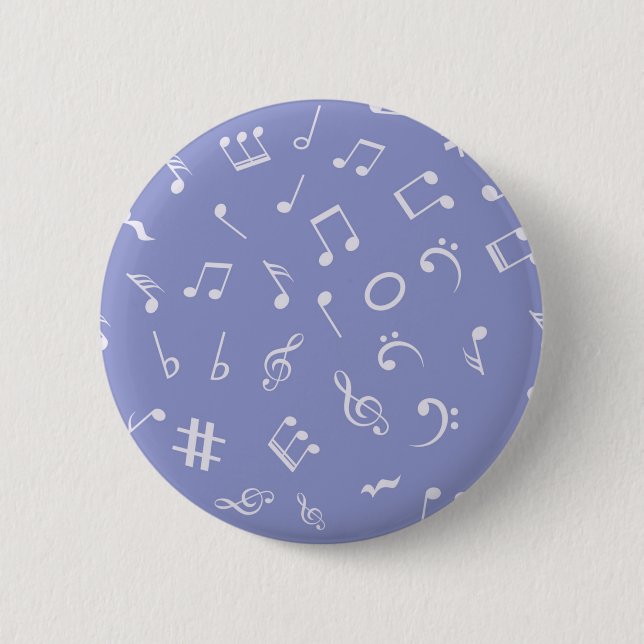 Music pattern 2 inch round button (Front)