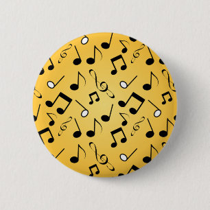 Music pattern 2 inch round button